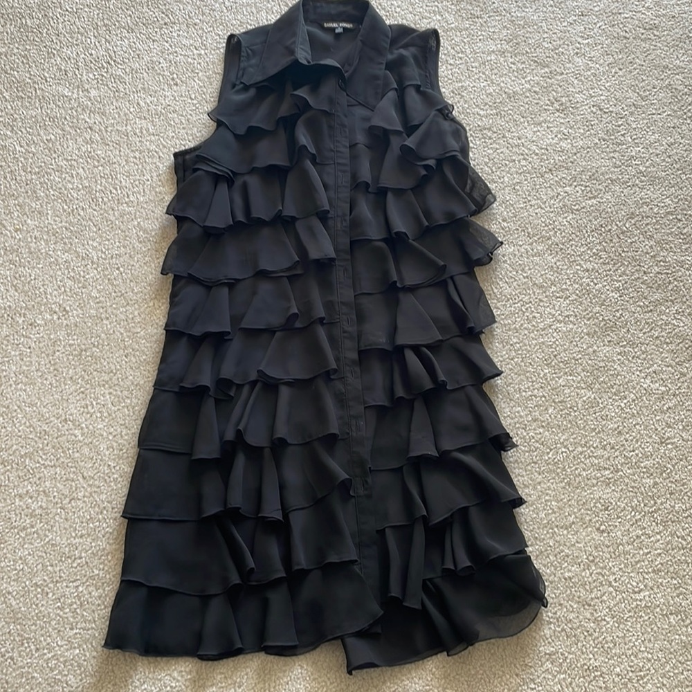 Black tiered ruffle dress